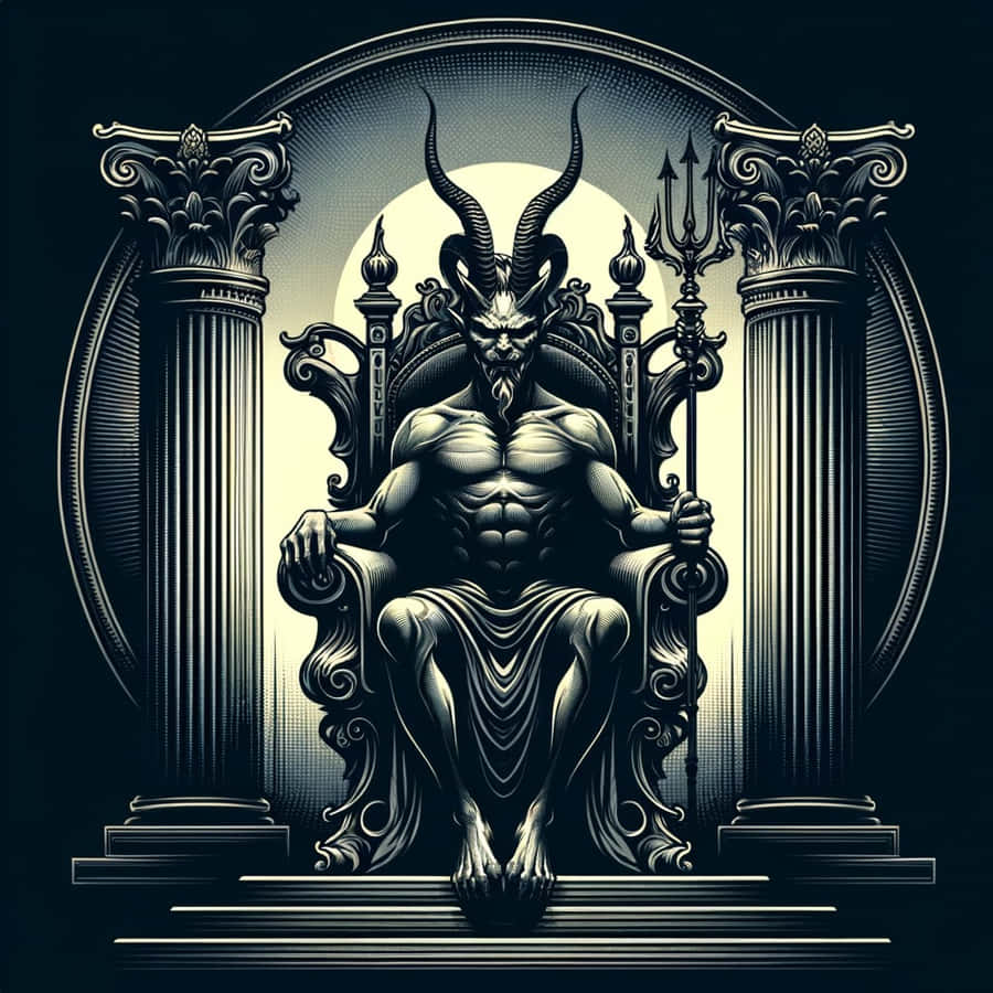 Baphomet Throne Artwork Wallpaper