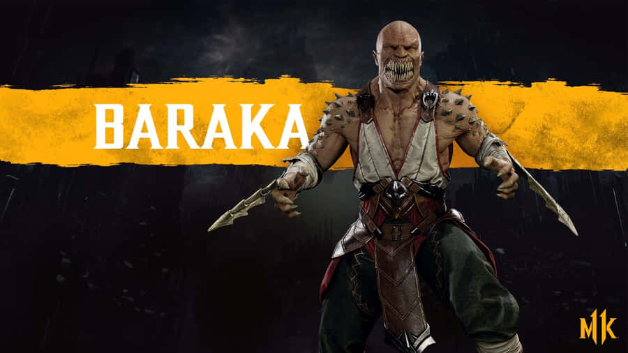 Baraka Unleashing His Fury In Mortal Kombat Wallpaper