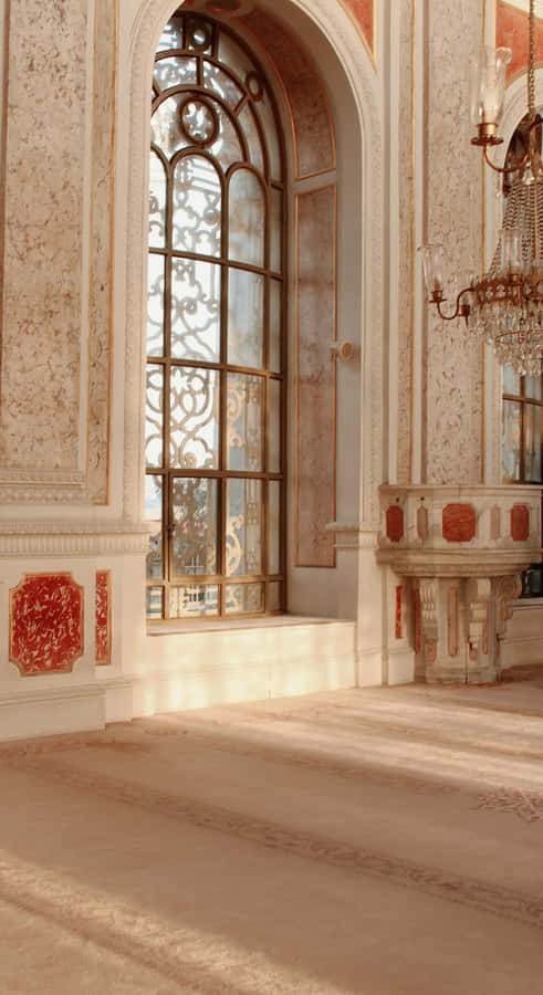 Baroque Interior Window Design Wallpaper