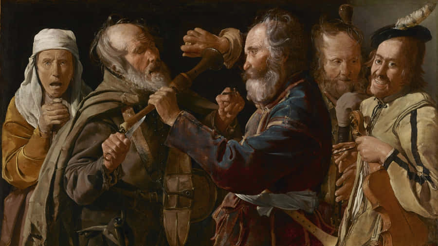 Baroque Religious Scene Wallpaper