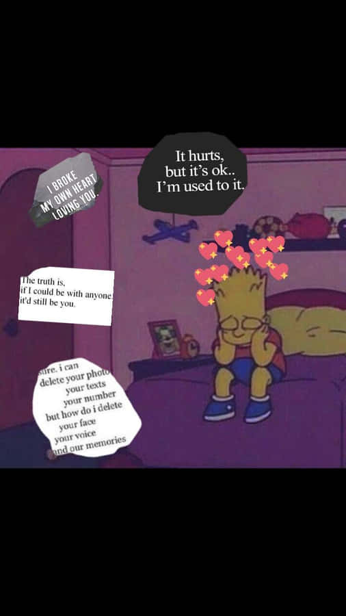 Bart Simpson Sad And Crying Wallpaper