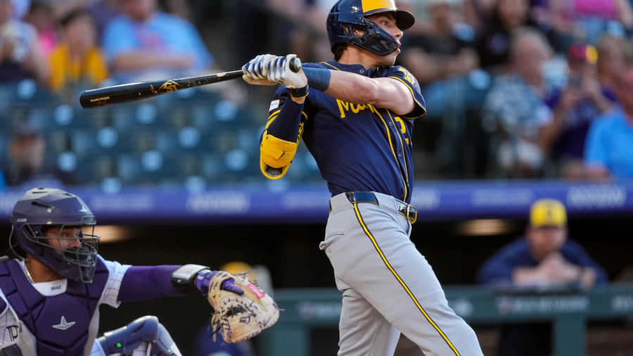 Baseball Batter Swing Action Wallpaper