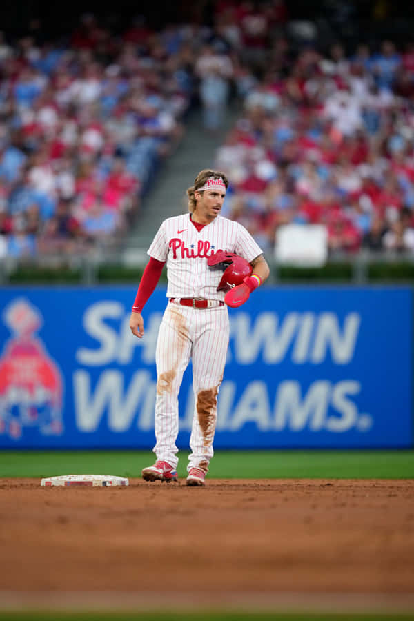 Baseball Player Standingon Field.jpg Wallpaper