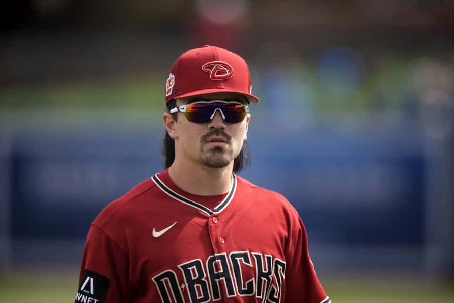 Baseball Playerin Red Diamondbacks Uniform Wallpaper
