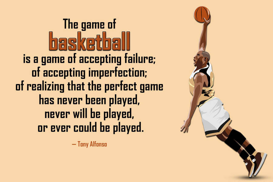Basketball Motivation Never Perfect Game Wallpaper