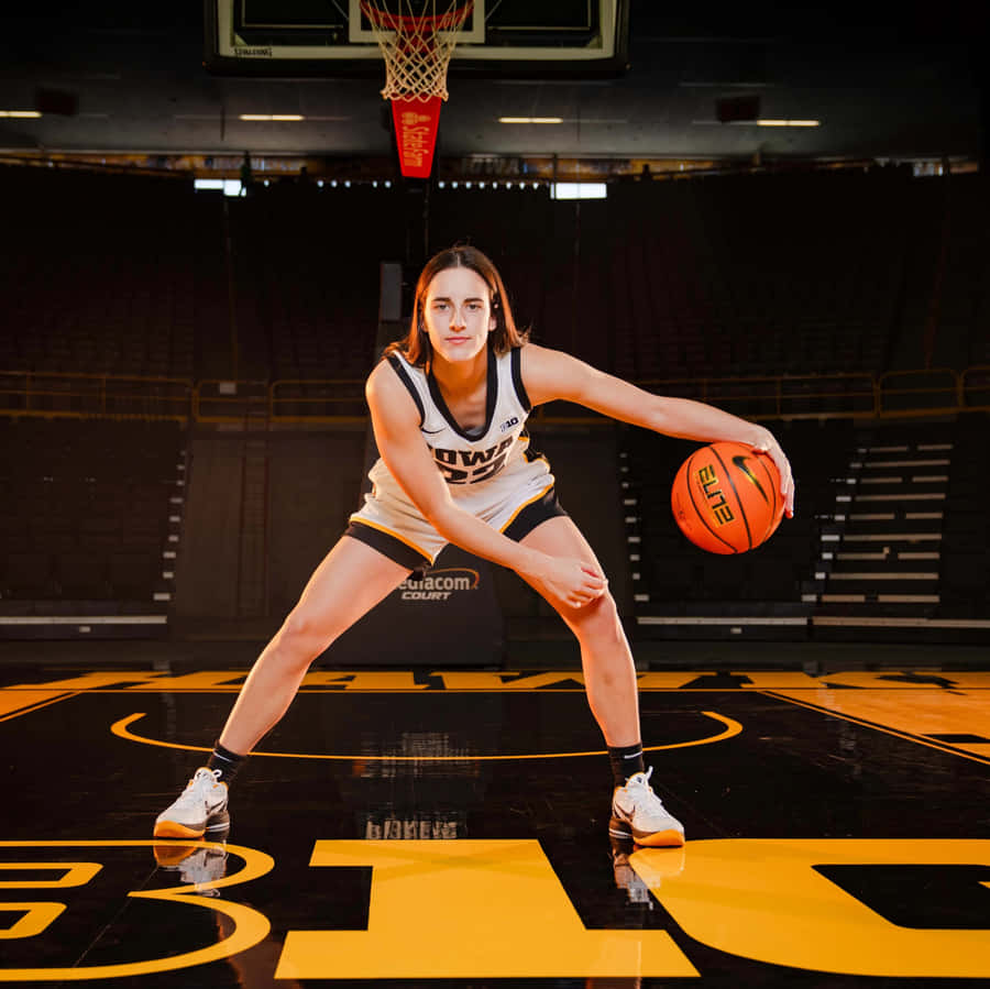 Basketball Player Court Stance Wallpaper