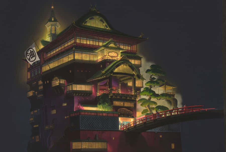 Bathhouse In Sen To Chihiro No Kamikakushi Wallpaper