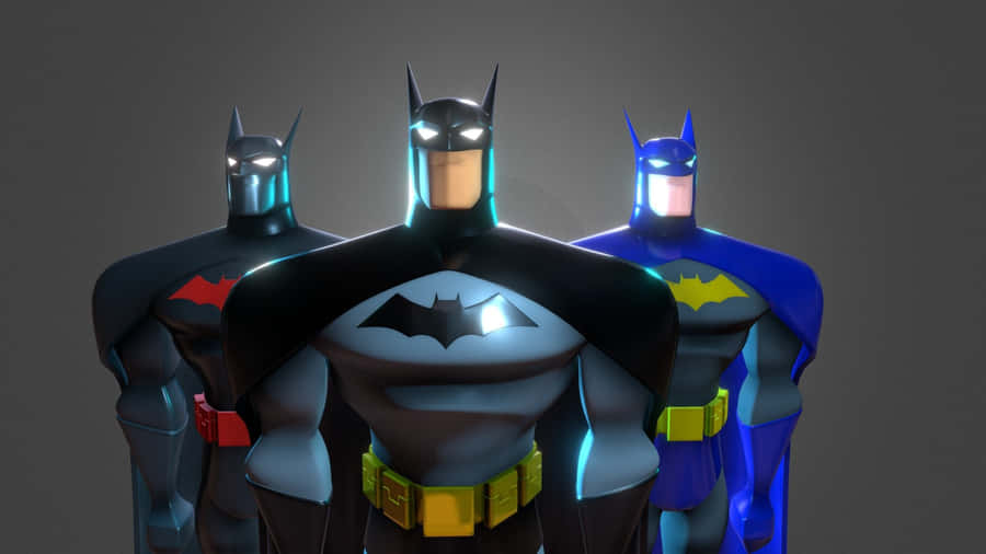 Batman And Robin In Action In Batman: The Animated Series Wallpaper