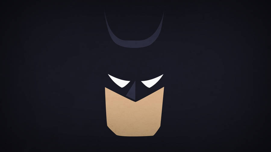 Batman Animated Minimal Face Art Desktop Wallpaper