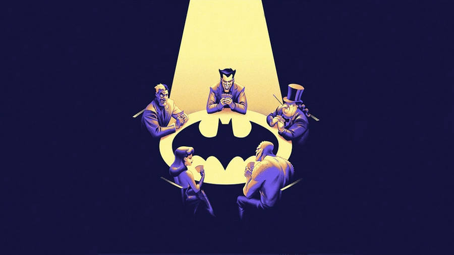 Batman Animated Spotlight Villain Desktop Wallpaper