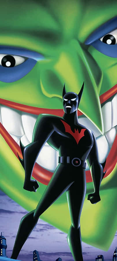 Batman Beyond And The Joker In An Epic Face-off Wallpaper