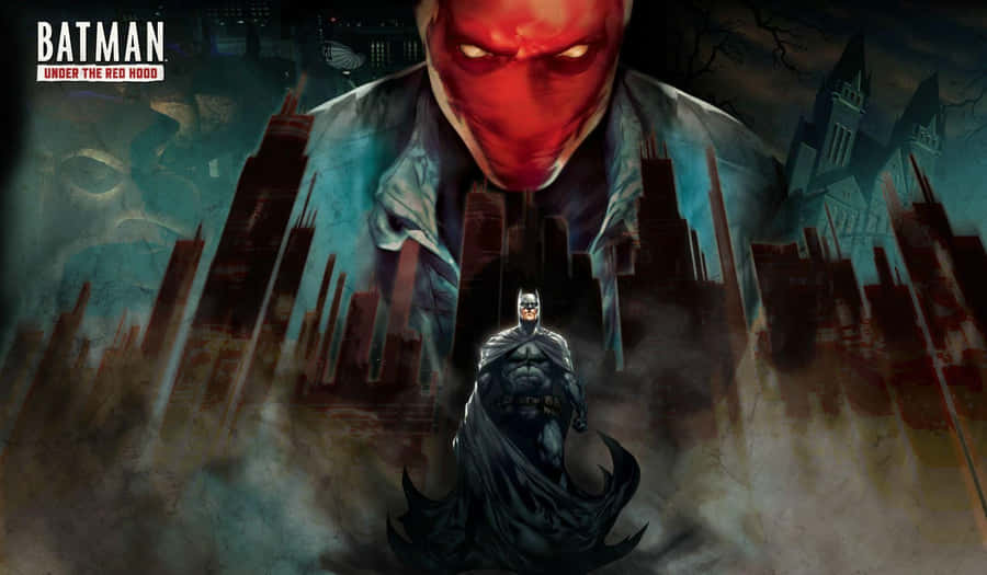 Batman Confronts Red Hood In An Epic Showdown Wallpaper