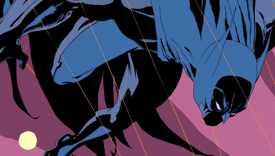Batman Dark Victory Swinging Through Night Wallpaper