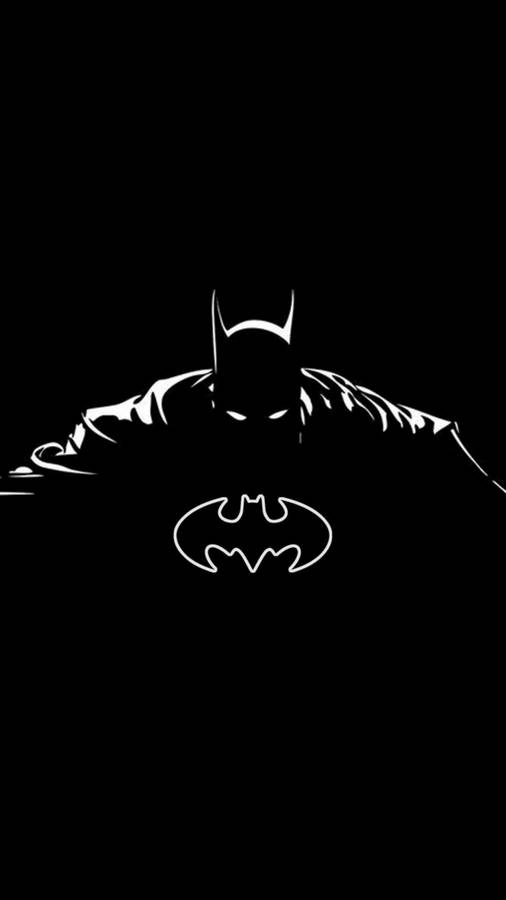 Batman Drawing Black Apple Iphone Wallpaper