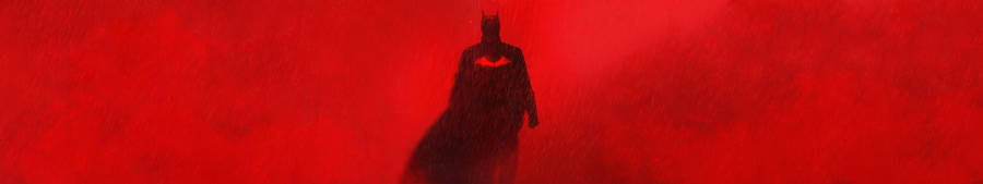 Batman In The Rain Three Screen Wallpaper