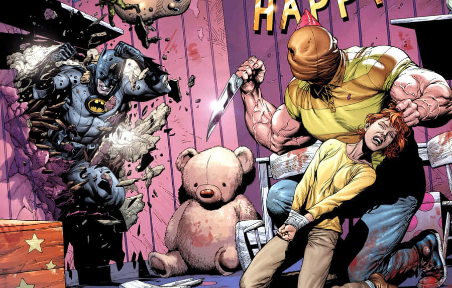 Batman Overlooking The City In Batman: Year One Artwork Wallpaper