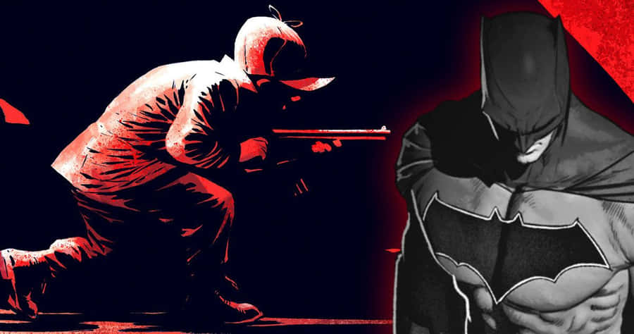 Batman Standing Tall Over Gotham City - Batman Year One Wallpaper