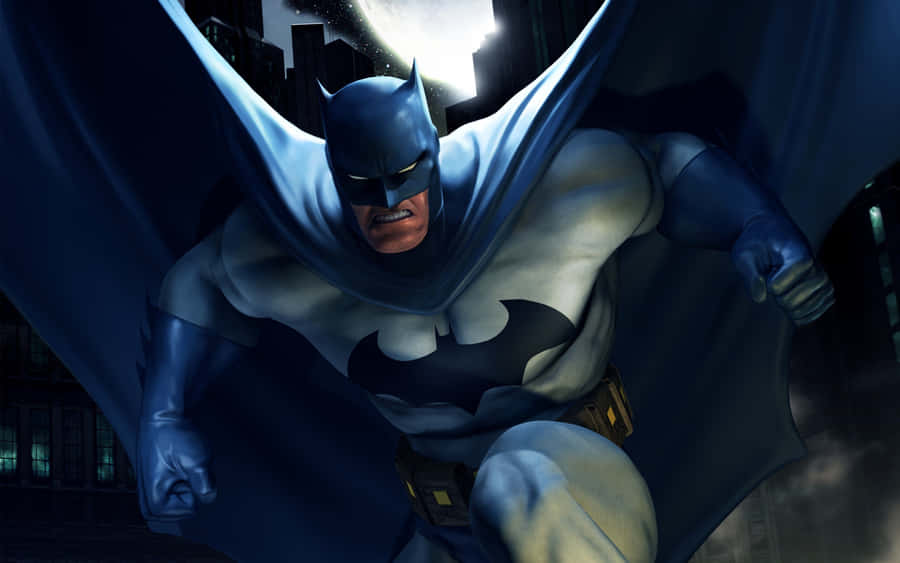 Batman Takes On The Challenge Of Fighting Crime In The Iconic Animated Series. Wallpaper