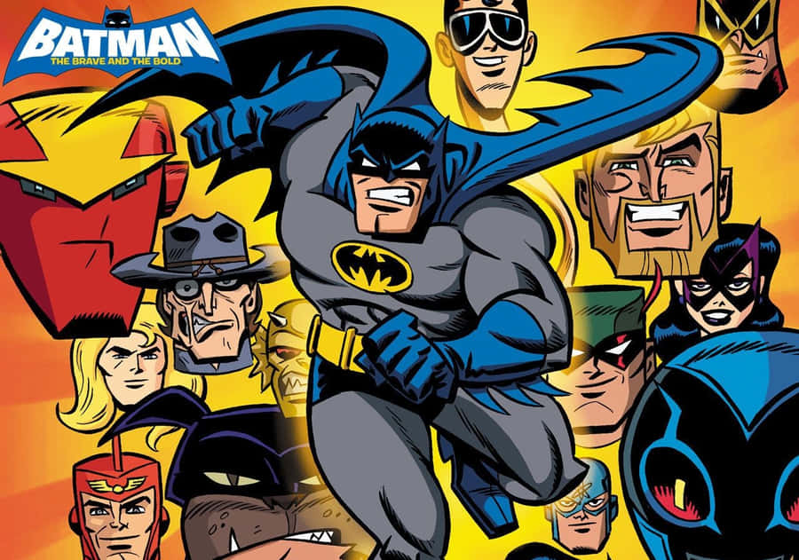 Batman Teaming Up With Various Superheroes In Batman: The Brave And The Bold Animated Series. Wallpaper