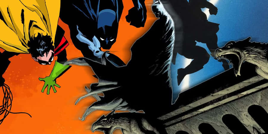 Batmanand Robinin Action Wallpaper