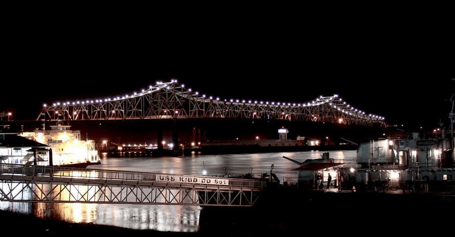 Baton Rouge Nighttime Bridge Wallpaper