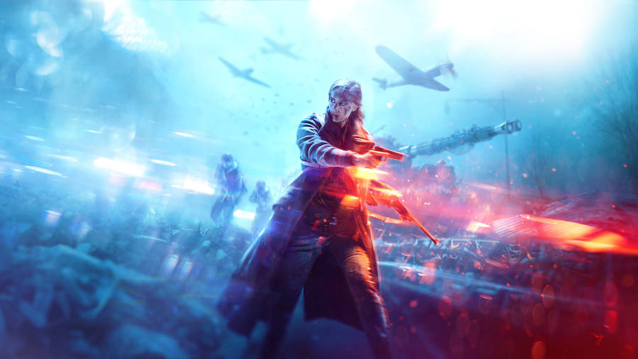 Battlefield 5 4k Hanna In Battle Wallpaper