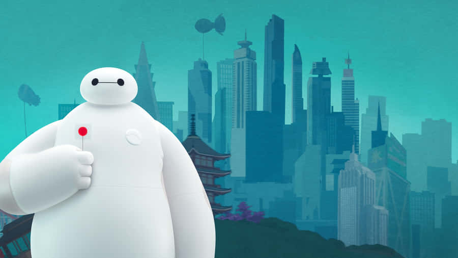 Baymaxin Futuristic Cityscape Wallpaper