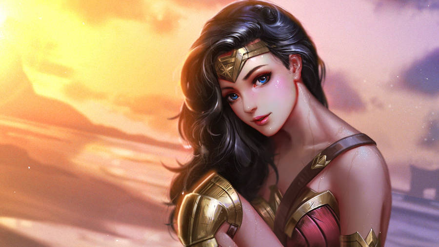 Be Inspired By The Strength And Courage Of Wonder Woman Wallpaper