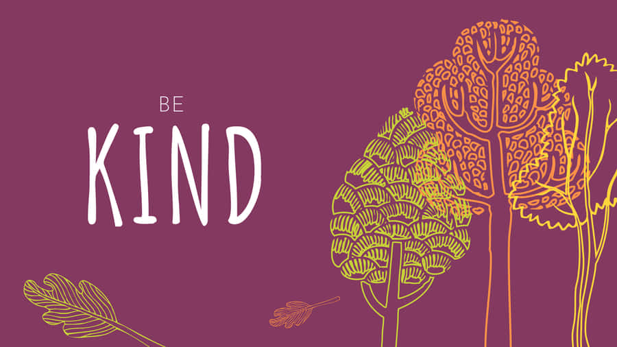 Be Kind Tree Doodles Wallpaper