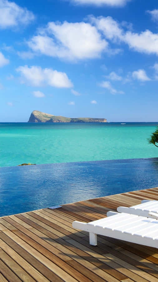 Beach Of Mauritius Relaxing Iphone Wallpaper