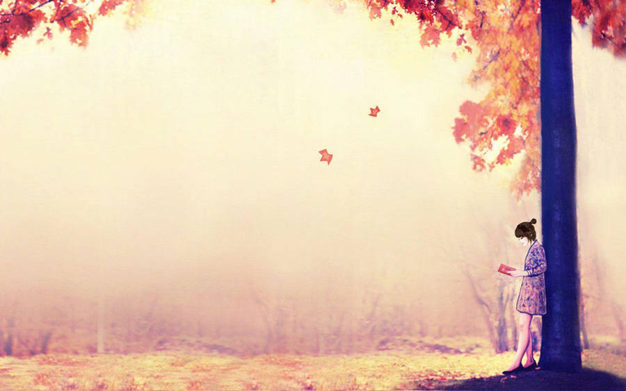Beautiful Anime Autumn Wallpaper