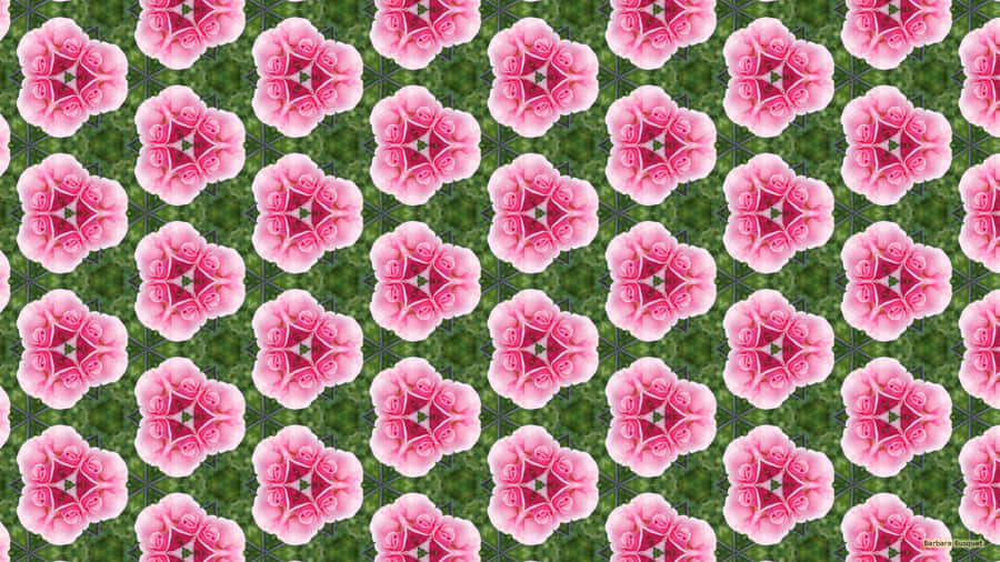 Beautiful Blooming Roses Pattern Wallpaper Wallpaper