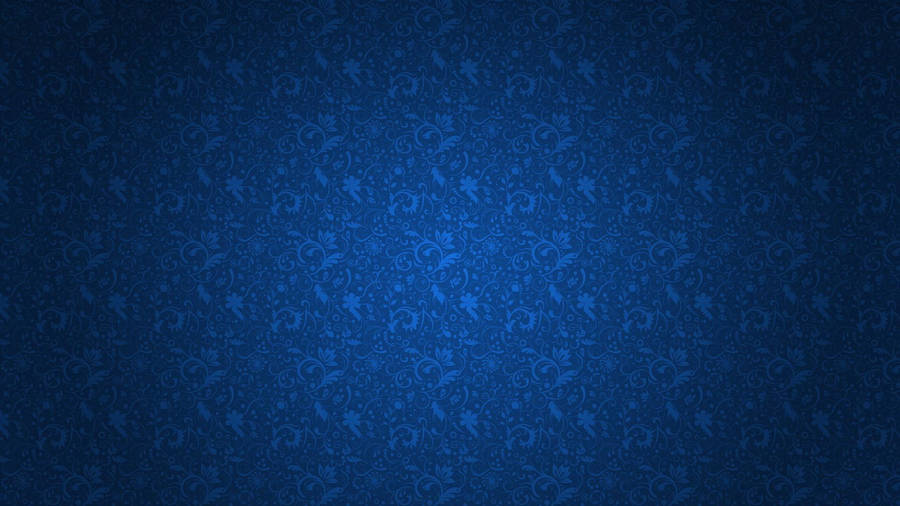 Beautiful Blue Plant Scrolls Pattern Wallpaper