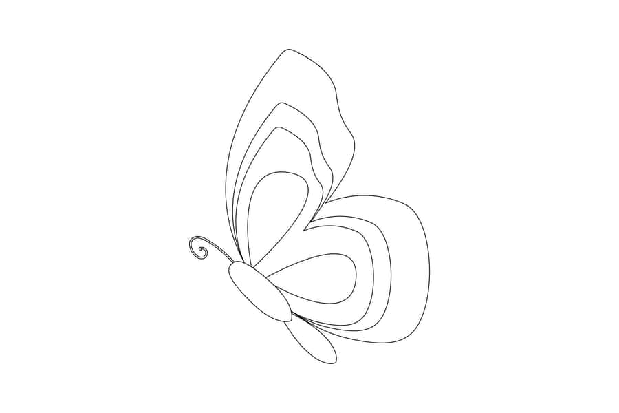 Beautiful Butterfly Coloring Page