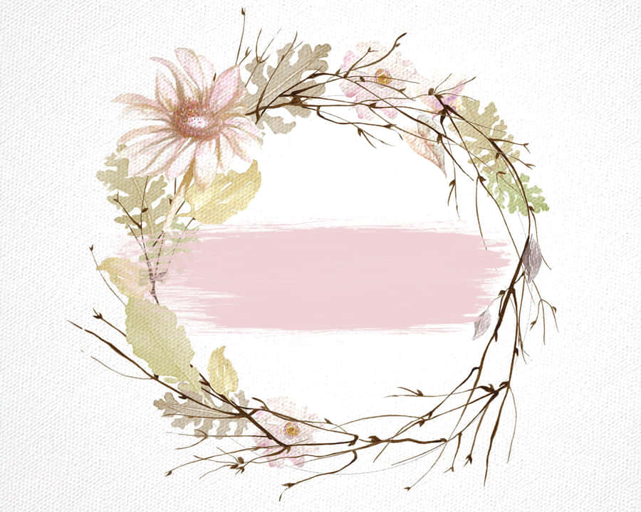 Beautiful Handcrafted Floral Wreath On A Table Wallpaper