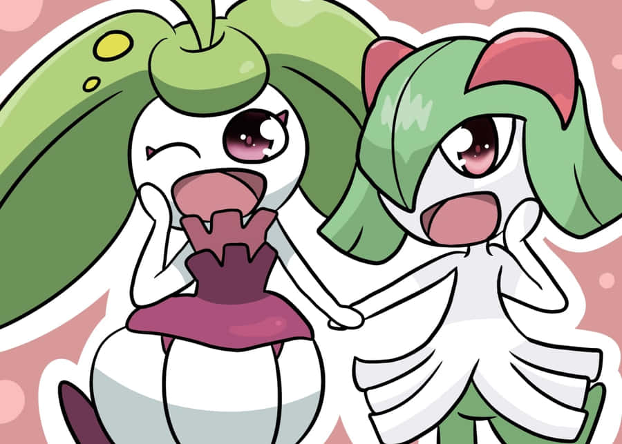 Beautiful Illustration Of Steenee Pokemon Evolution Wallpaper