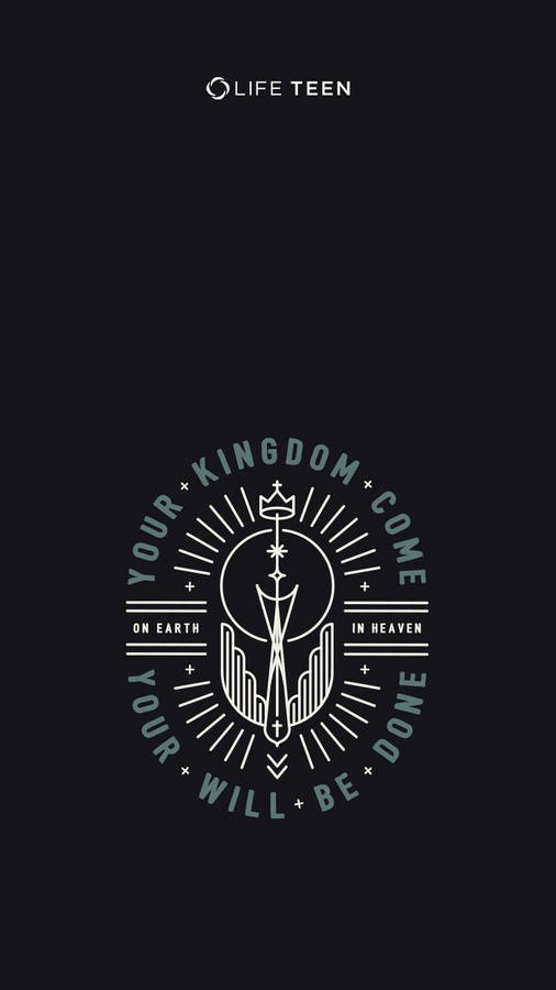 Beautiful Logo With Aesthetic Christian Display Wallpaper