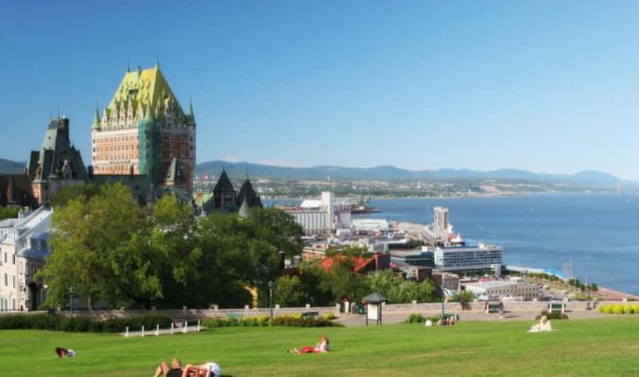 Beautiful Night View Of Laval City, Quebec Wallpaper