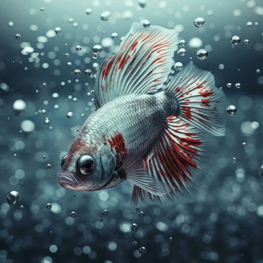 Beautiful Orange Butterflyfish Swimming In The Ocean Wallpaper