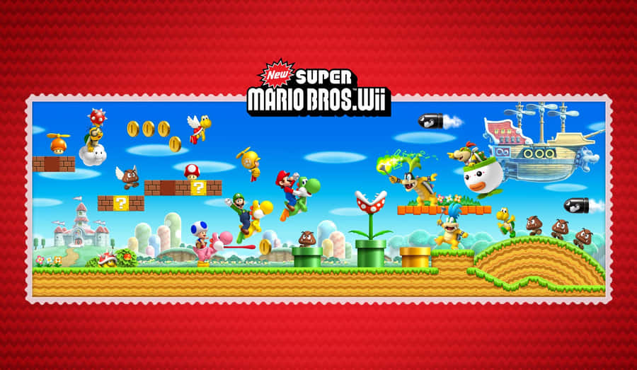 Beautiful Panoramic Sight Of The Mushroom Kingdom Wallpaper