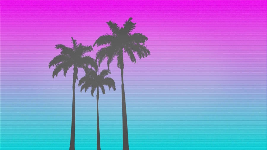 Beautiful Pink And Blue Sky Backdrop In The World Of Hotline Miami Wallpaper