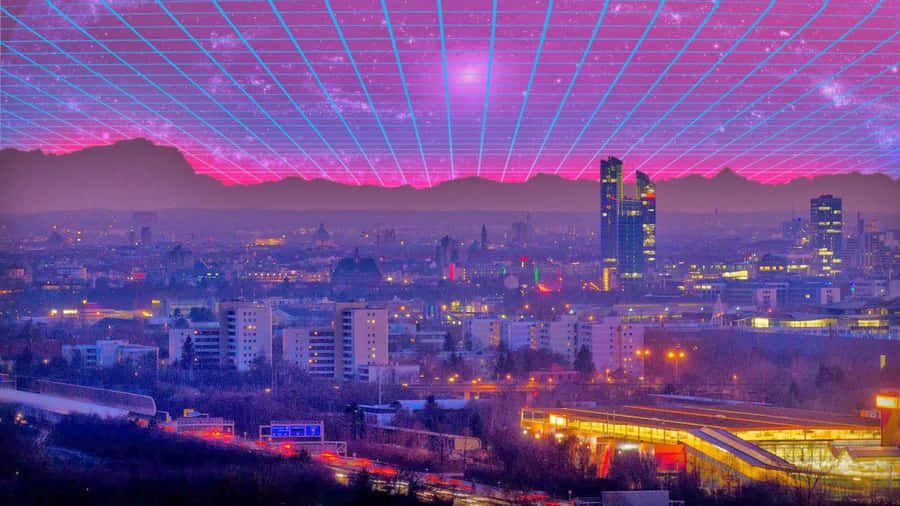 Beautiful Retro Scenery At Sunset Wallpaper