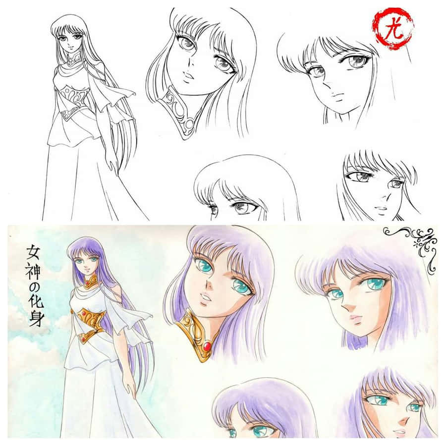 Beautiful Saori Kido, The Reincarnation Of Goddess Athena Wallpaper