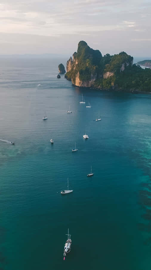 Beautiful Sunset Boat Ride Wallpaper