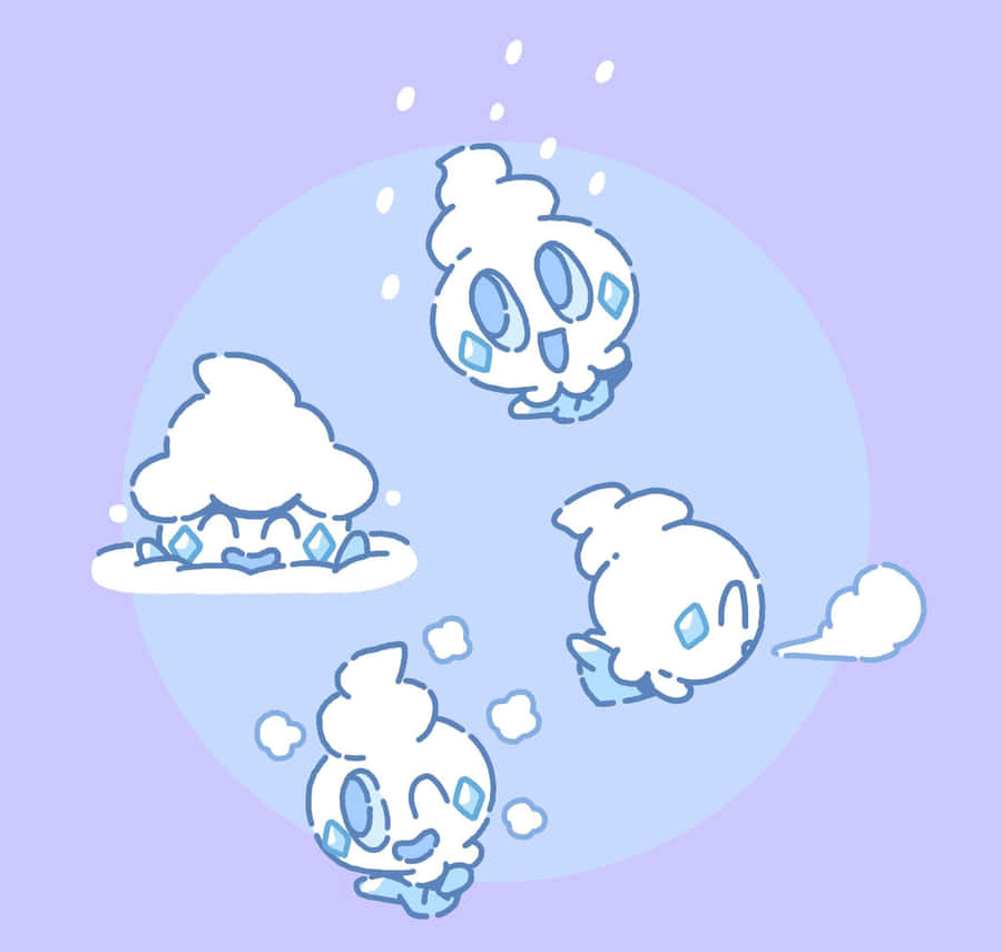 Beautiful Vanillish In A Snowy Environment Wallpaper