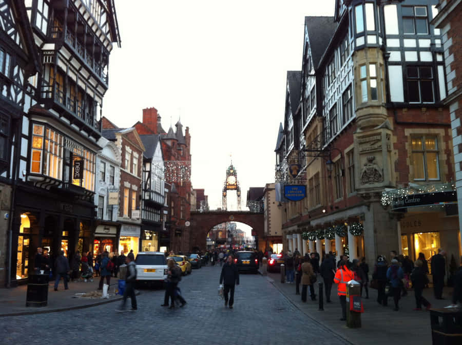 Beautiful View Of Chester's Historic Buildings Wallpaper