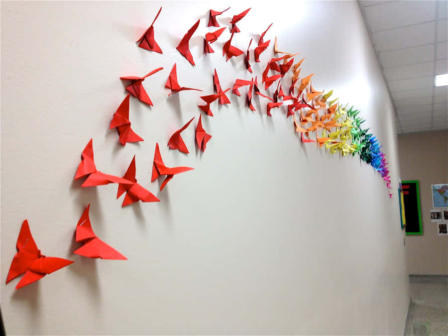 Beautifully Crafted Butterfly Origami Sculpture
