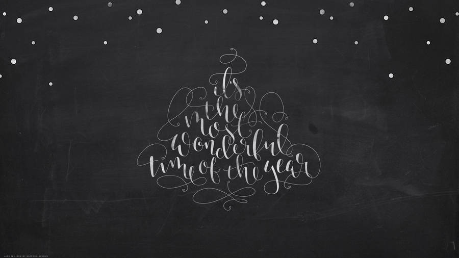 Beautifully Written Calligraphy On Chalkboard Wallpaper
