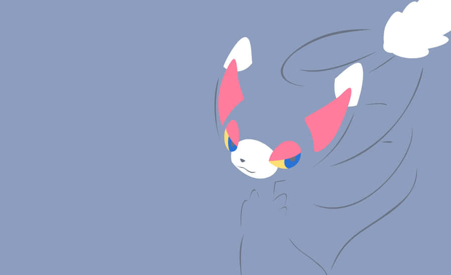 Beguiling Glameow On A Sleek Grey Backdrop Wallpaper