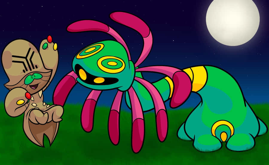 Beheyeem And Armaldo Playing Wallpaper